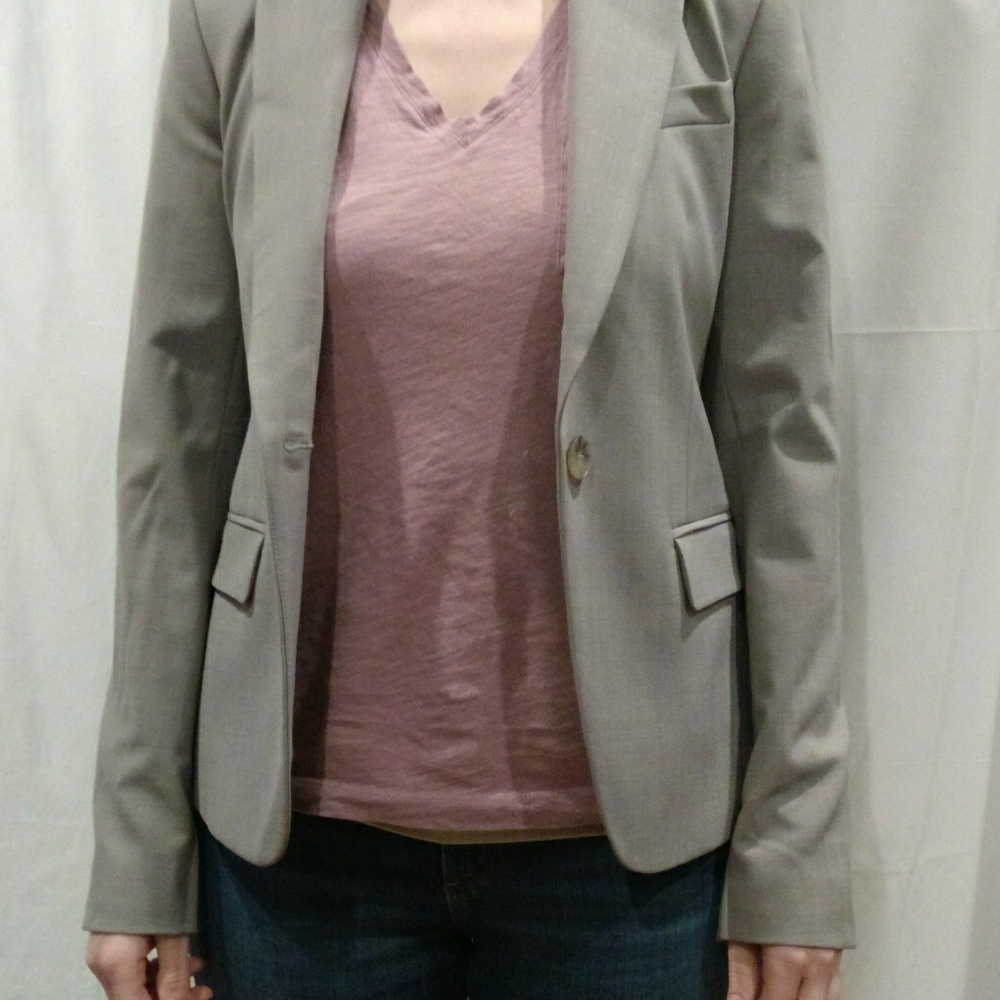 THEORY GREY OAT GABE 2 BLAZER 00 - Picture 5 of 6